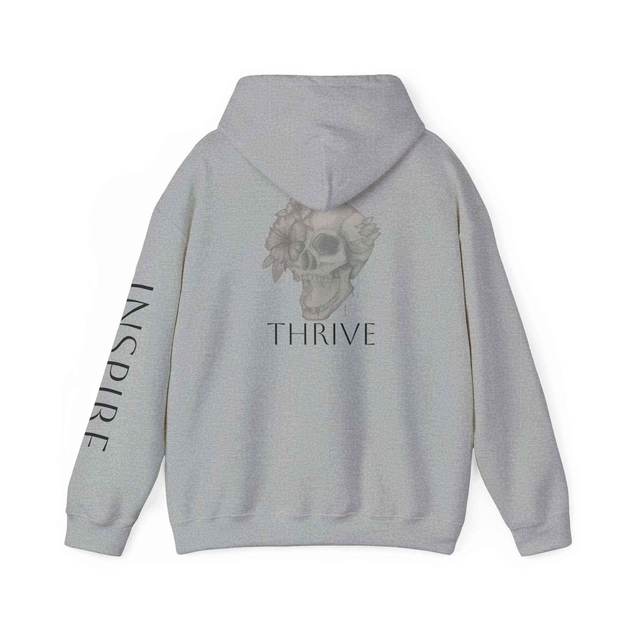 Inspire & Thrive Hooded Sweatshirt - Cozy Motivational Apparel for Self-Care