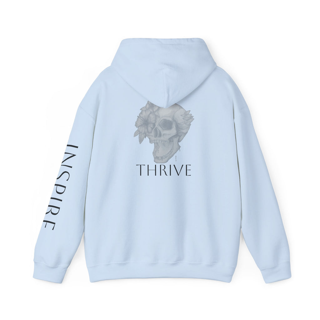 Inspire & Thrive Hooded Sweatshirt - Cozy Motivational Apparel for Self-Care