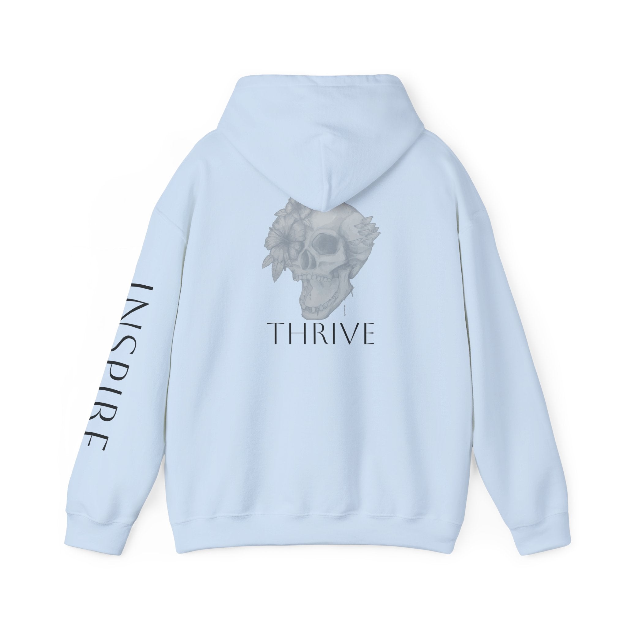 Inspire & Thrive Hooded Sweatshirt - Cozy Motivational Apparel for Self-Care