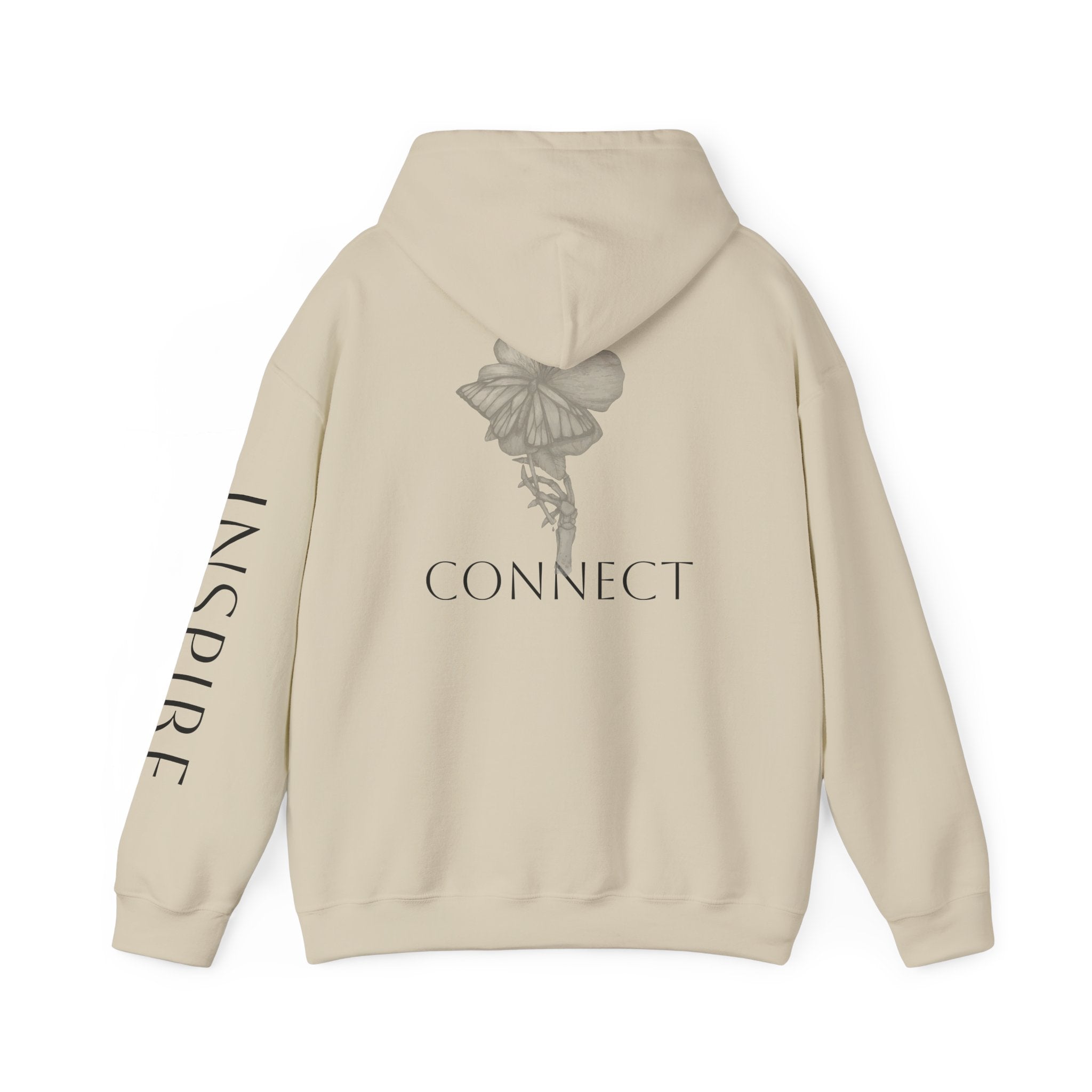 Inspire & Connect Hooded Sweatshirt - Cozy Motivational Apparel for Self-Care