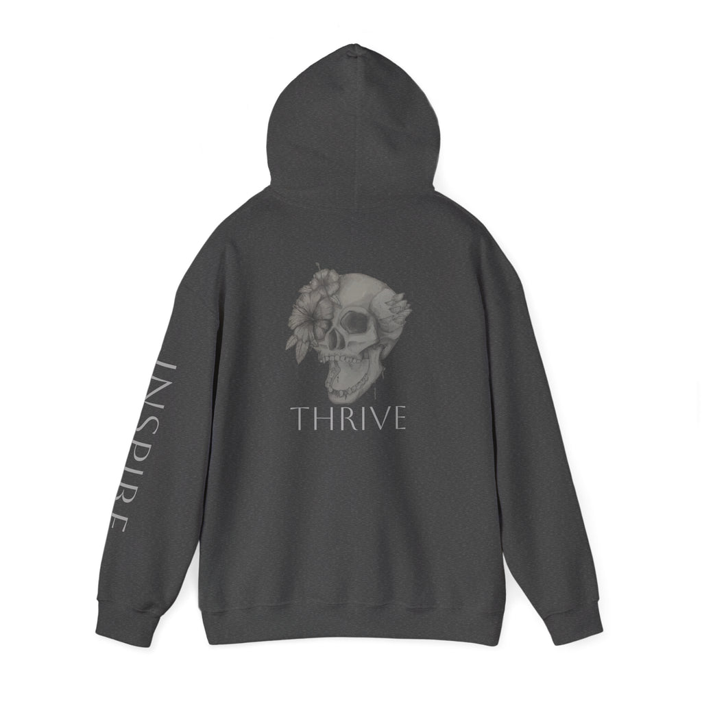 Inspire & Thrive Hooded Sweatshirt - Cozy Motivational Apparel for Self-Care