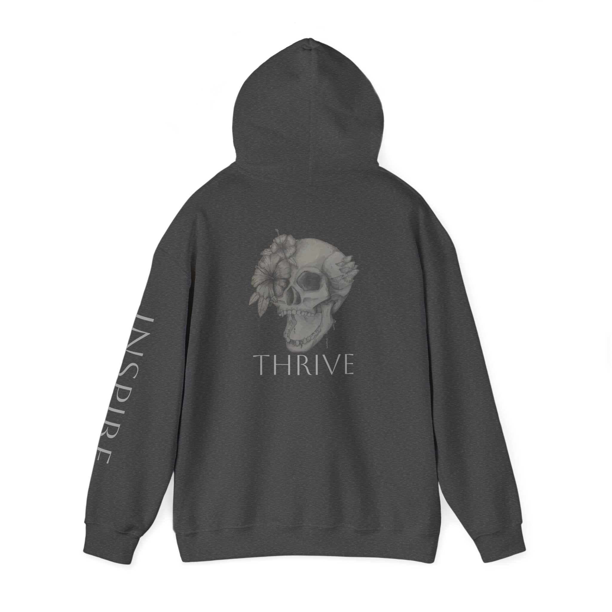 Inspire & Thrive Hooded Sweatshirt - Cozy Motivational Apparel for Self-Care