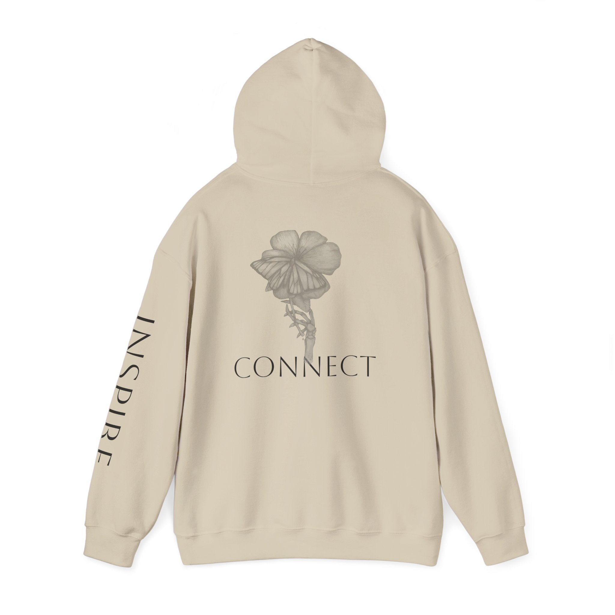 Inspire & Connect Hooded Sweatshirt - Cozy Motivational Apparel for Self-Care