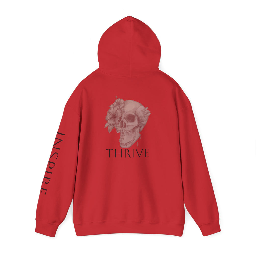 Inspire & Thrive Hooded Sweatshirt - Cozy Motivational Apparel for Self-Care