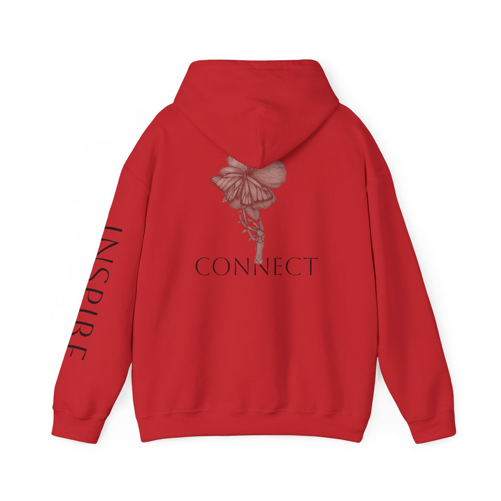 Inspire & Connect Hooded Sweatshirt - Cozy Motivational Apparel for Self-Care
