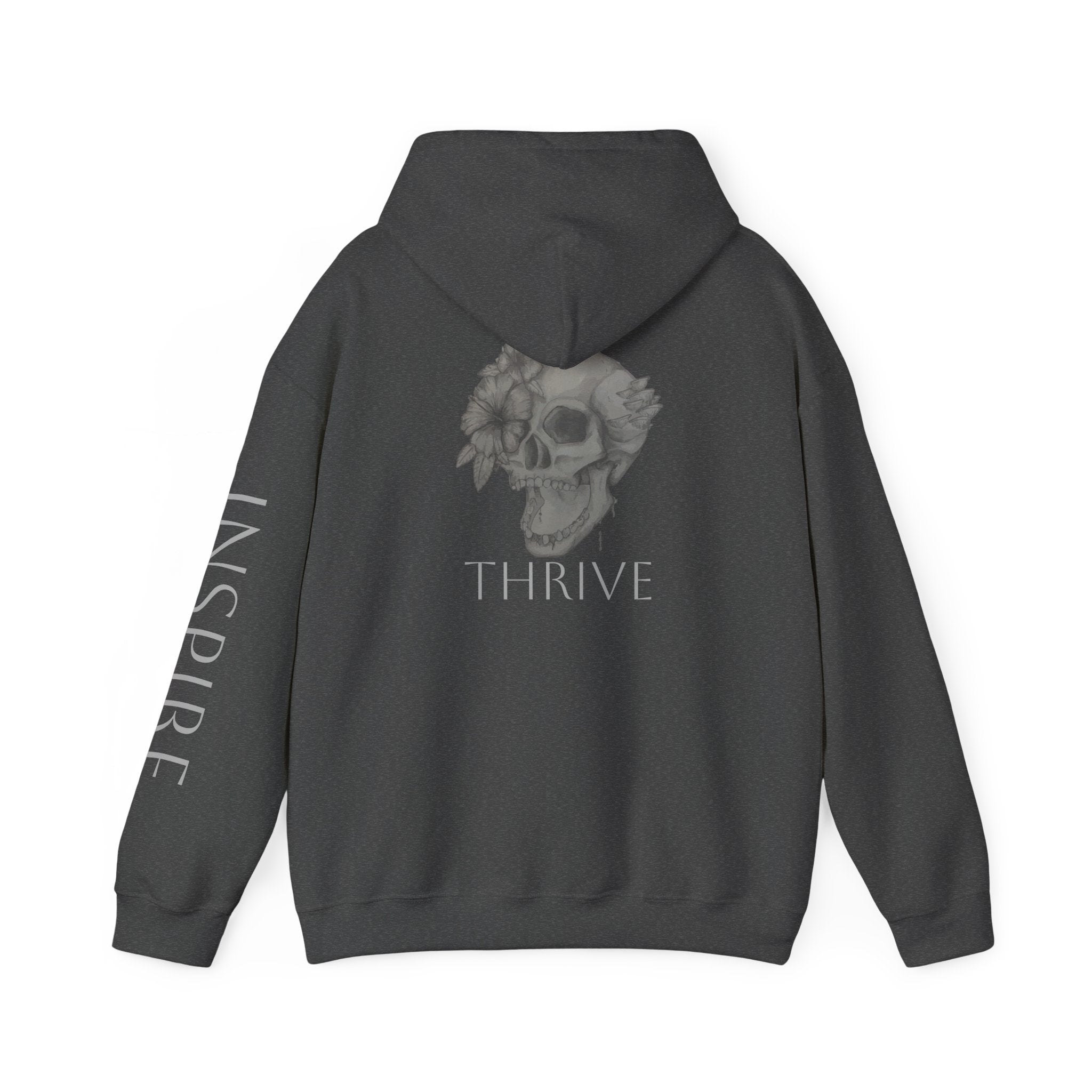 Inspire & Thrive Hooded Sweatshirt - Cozy Motivational Apparel for Self-Care