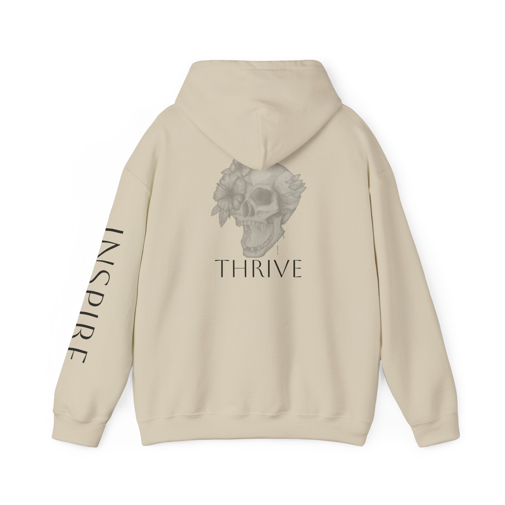 Inspire & Thrive Hooded Sweatshirt - Cozy Motivational Apparel for Self-Care