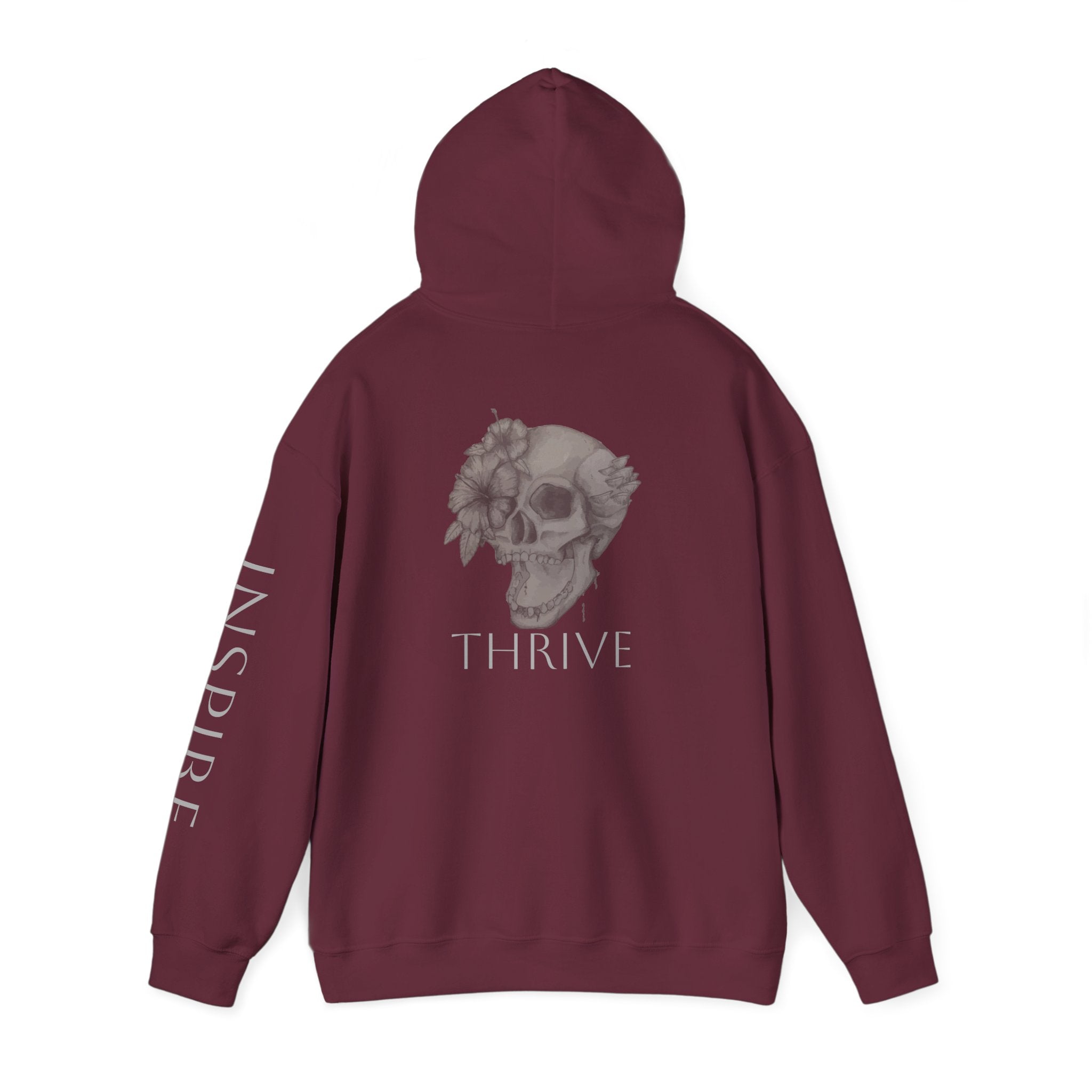Inspire & Thrive Hooded Sweatshirt - Cozy Motivational Apparel for Self-Care