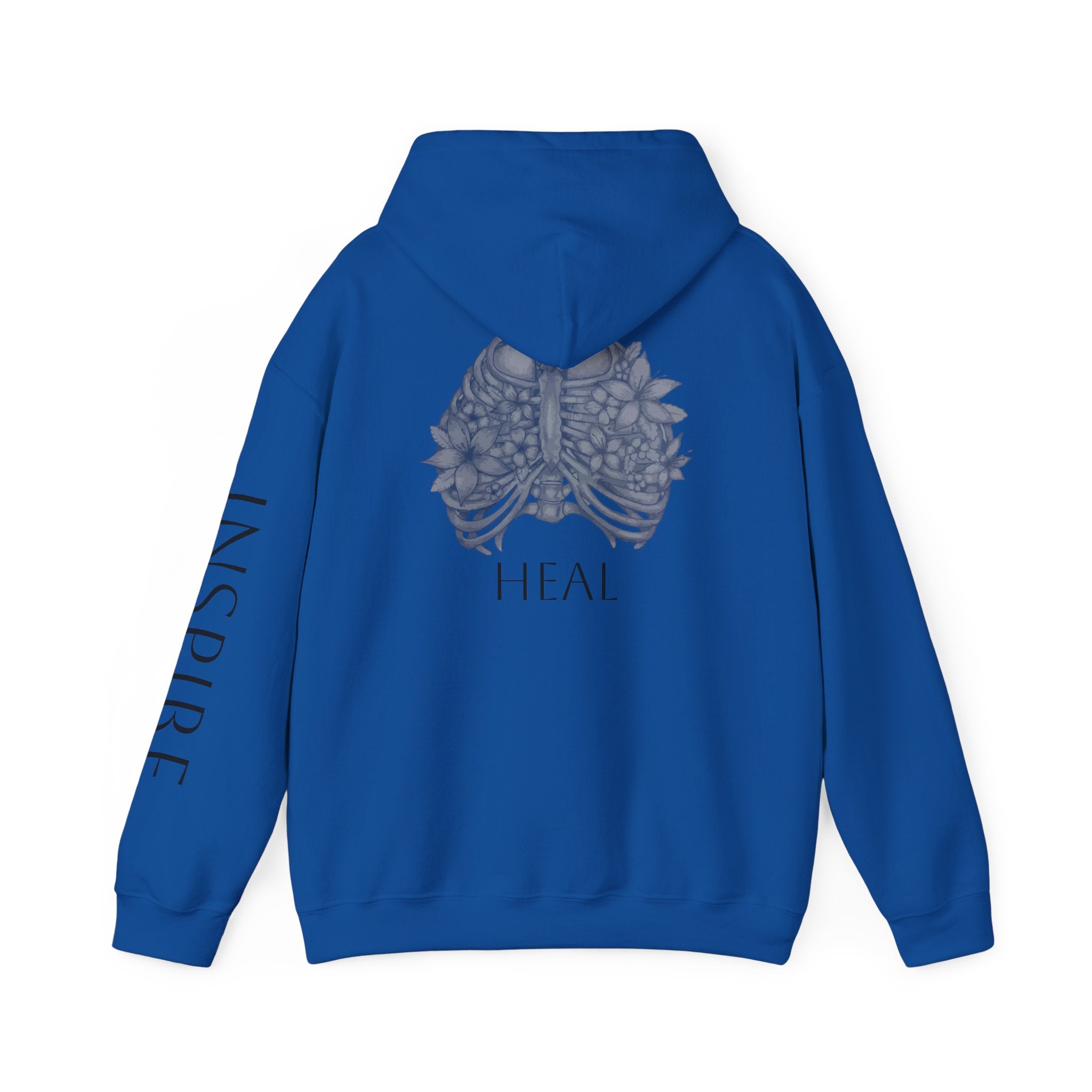 Inspire & Heal Hooded Sweatshirt - Cozy Motivational Apparel for Self-Care