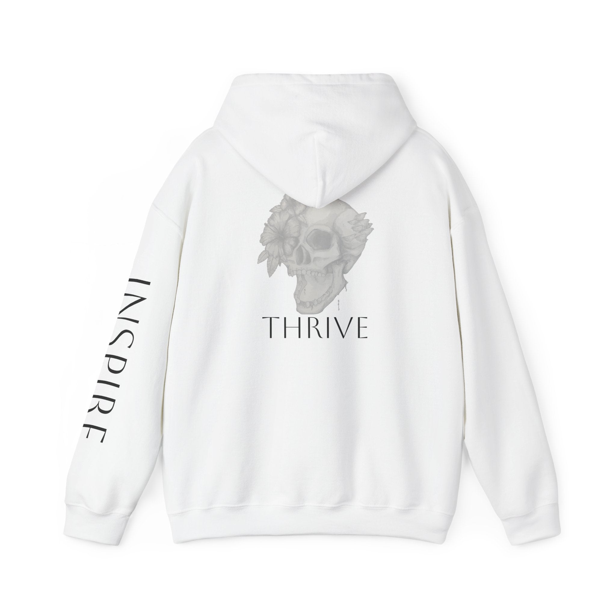 Inspire & Thrive Hooded Sweatshirt - Cozy Motivational Apparel for Self-Care