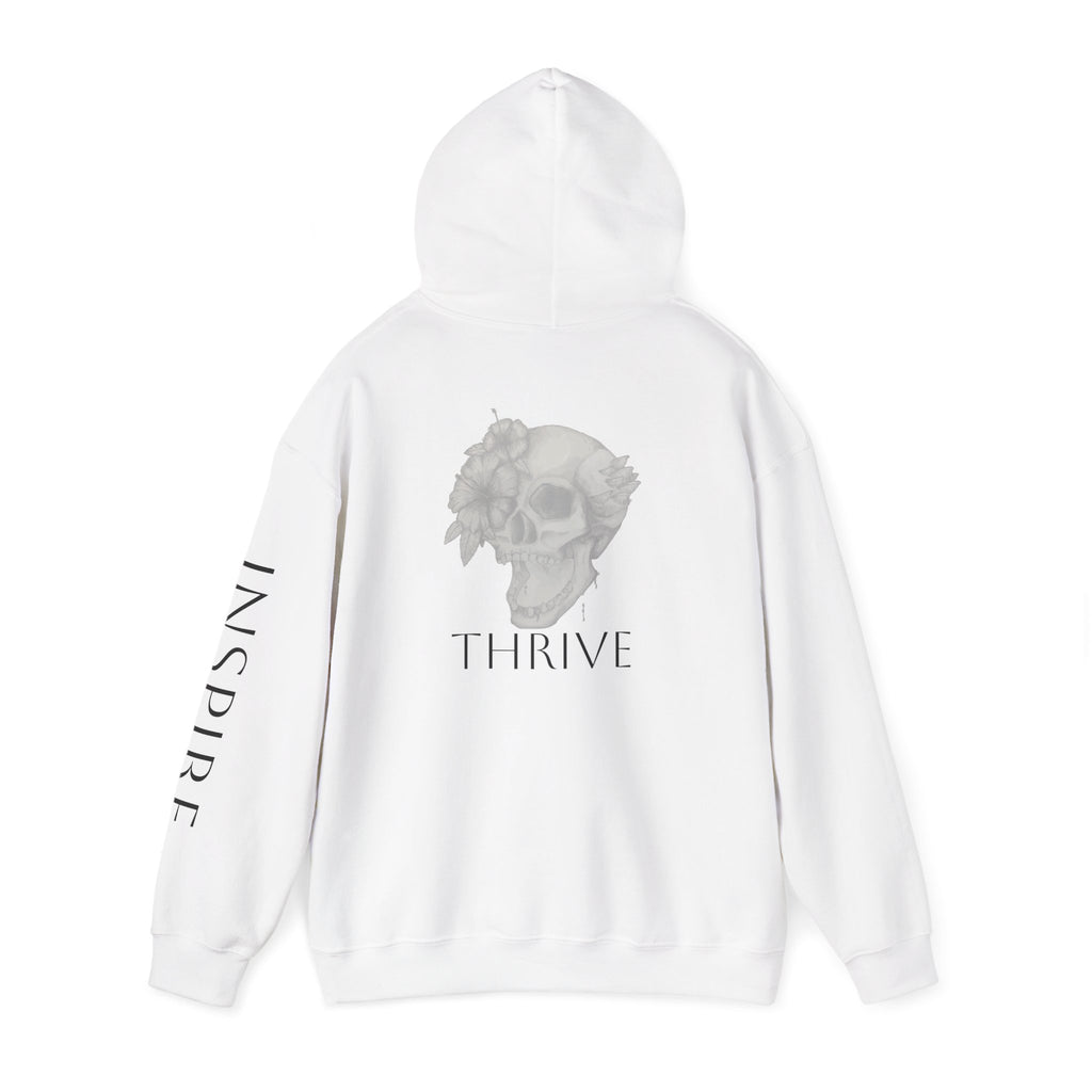 Inspire & Thrive Hooded Sweatshirt - Cozy Motivational Apparel for Self-Care