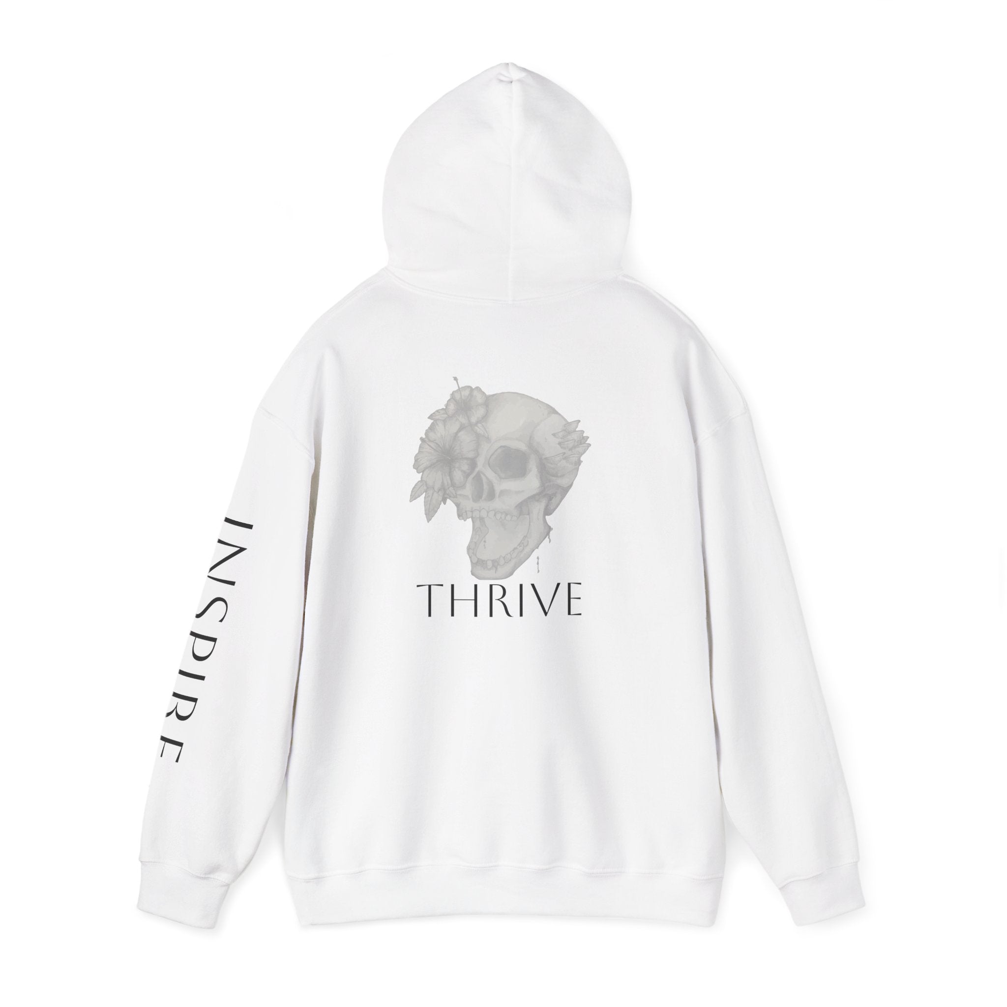 Inspire & Thrive Hooded Sweatshirt - Cozy Motivational Apparel for Self-Care