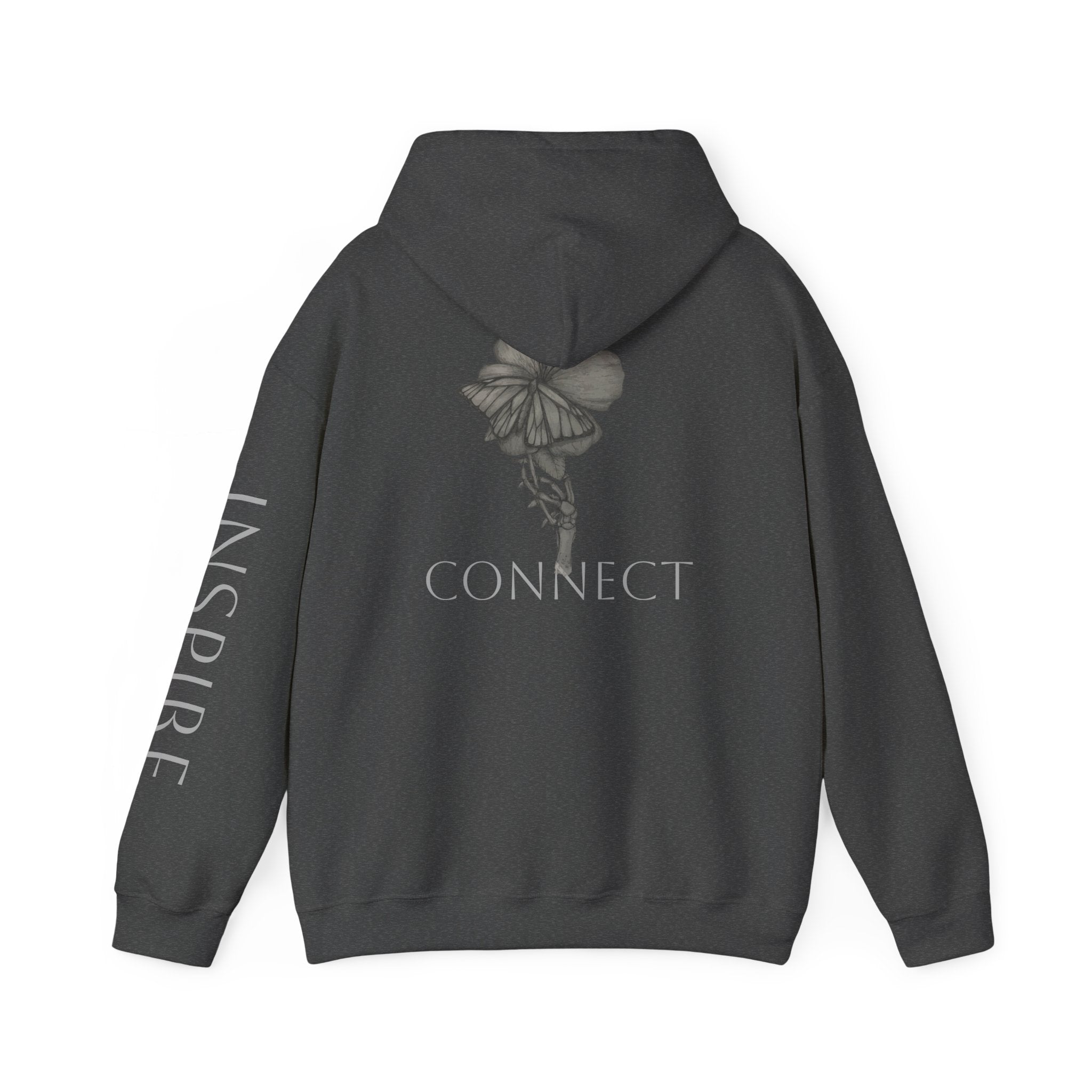 Inspire & Connect Hooded Sweatshirt - Cozy Motivational Apparel for Self-Care