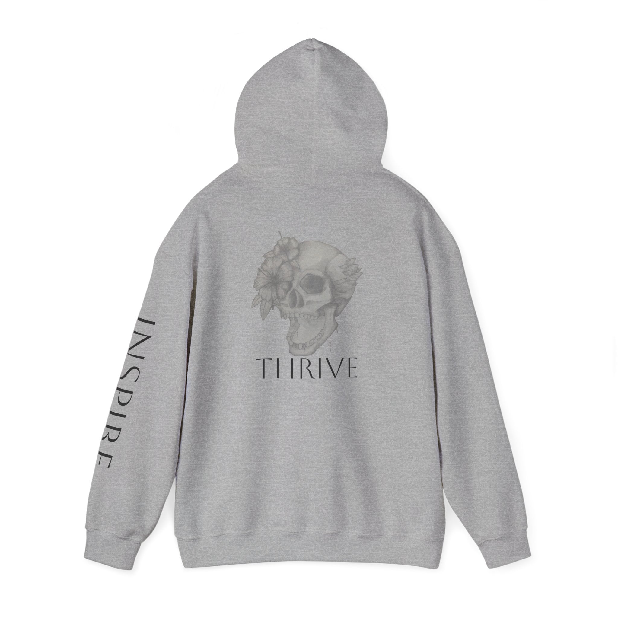 Inspire & Thrive Hooded Sweatshirt - Cozy Motivational Apparel for Self-Care