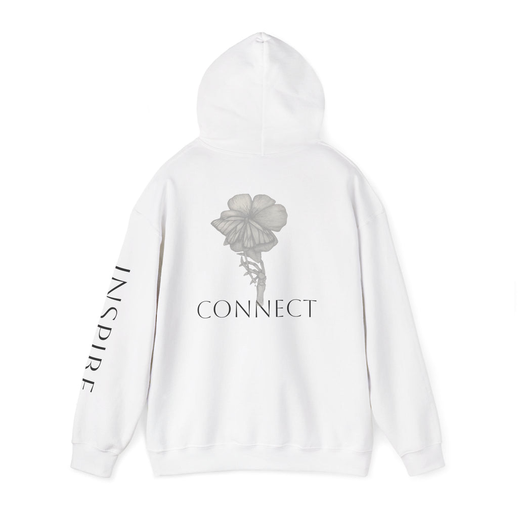 Inspire & Connect Hooded Sweatshirt - Cozy Motivational Apparel for Self-Care