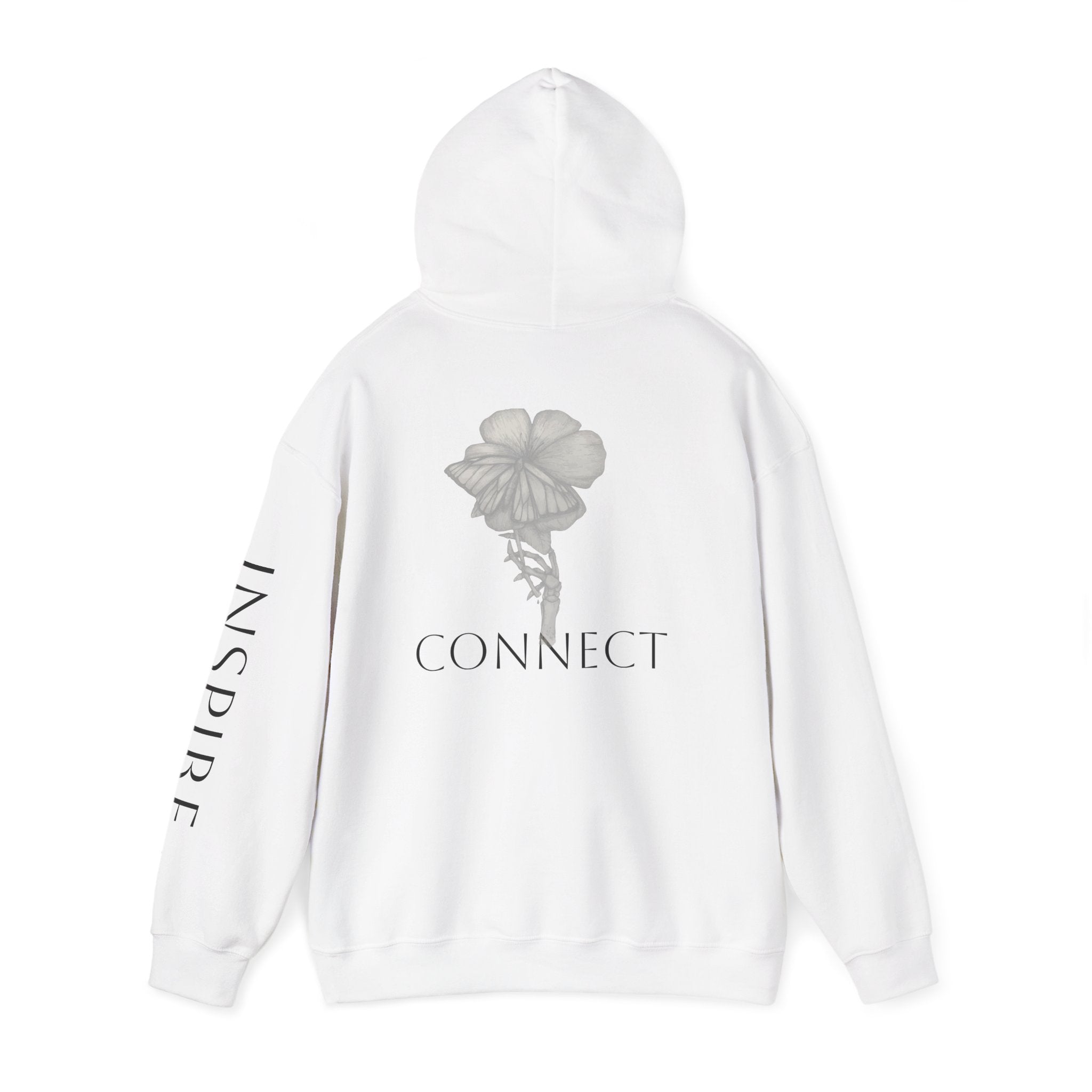 Inspire & Connect Hooded Sweatshirt - Cozy Motivational Apparel for Self-Care