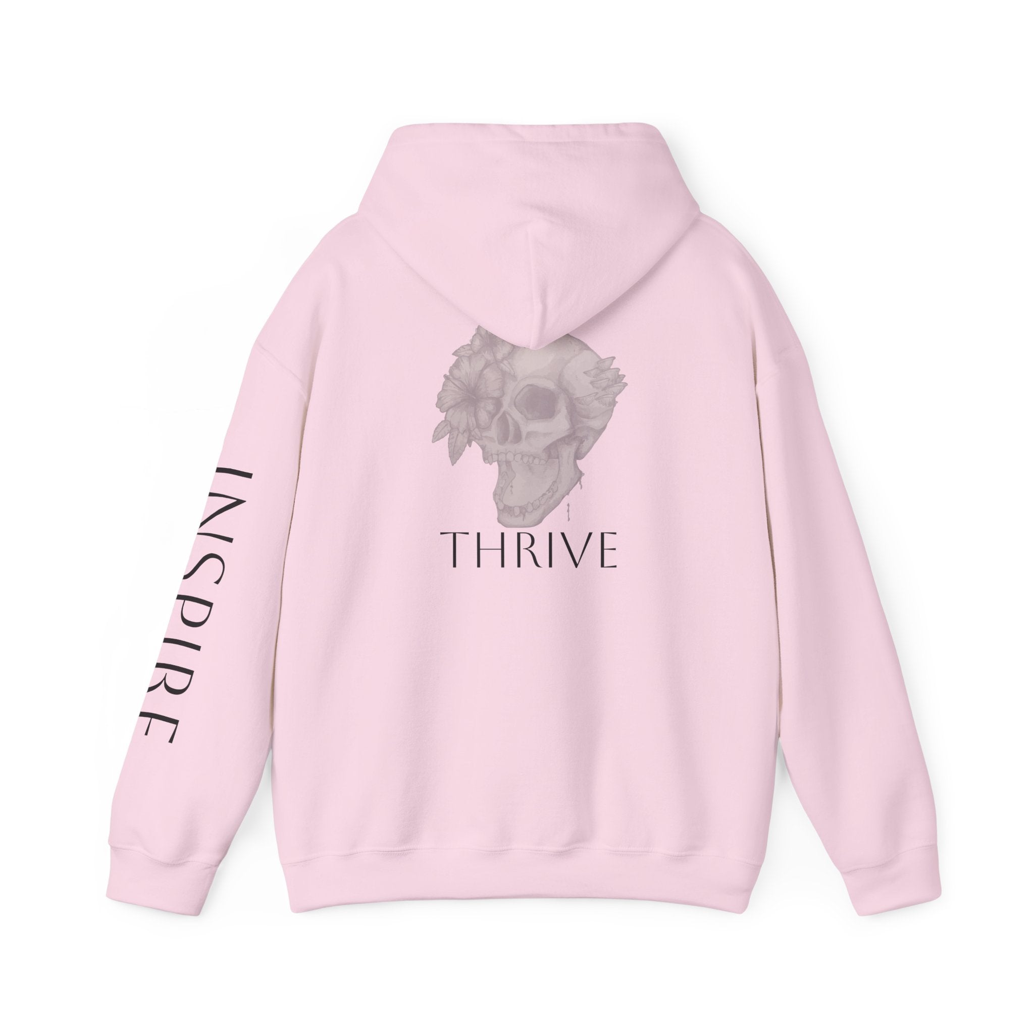Inspire & Thrive Hooded Sweatshirt - Cozy Motivational Apparel for Self-Care