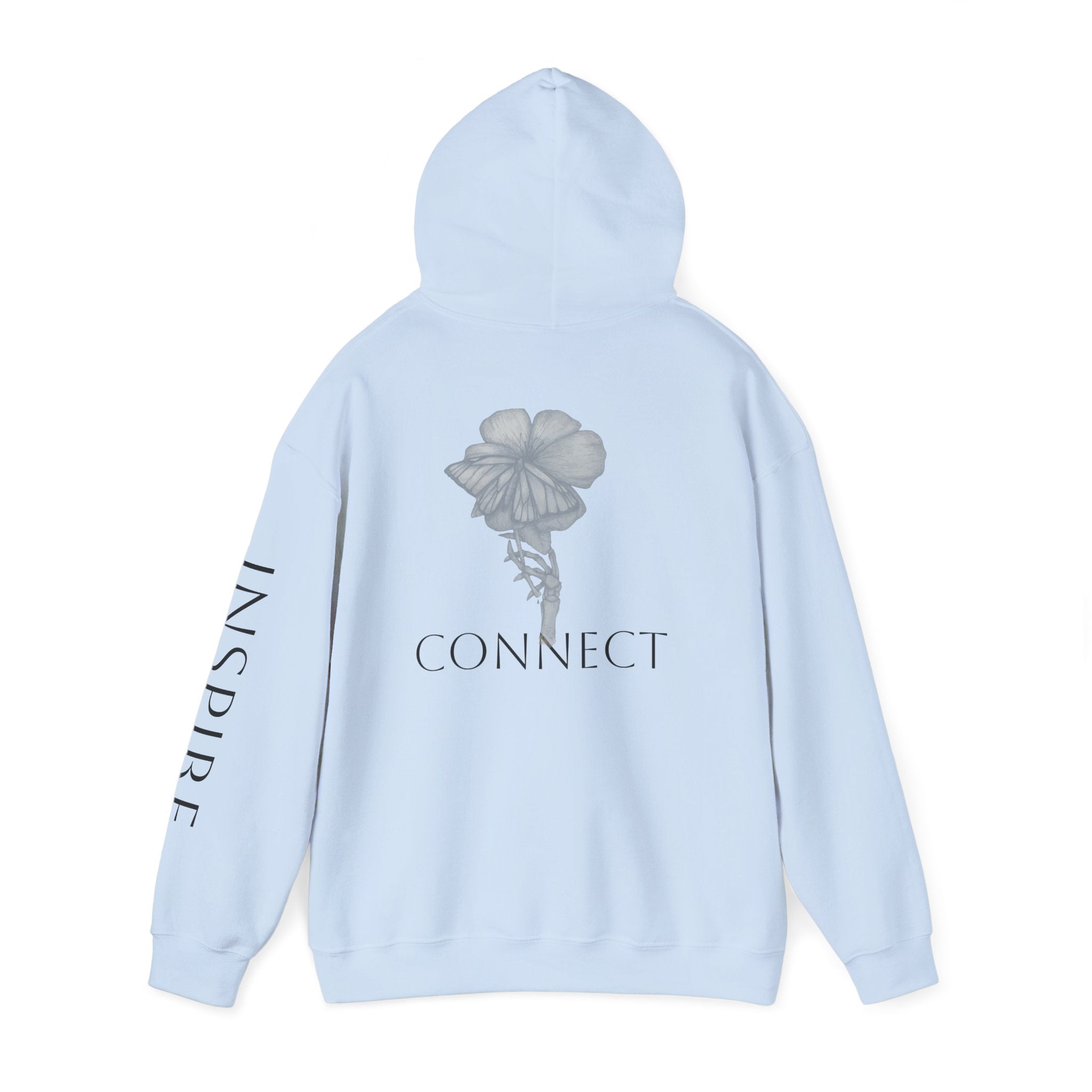 Inspire & Connect Hooded Sweatshirt - Cozy Motivational Apparel for Self-Care
