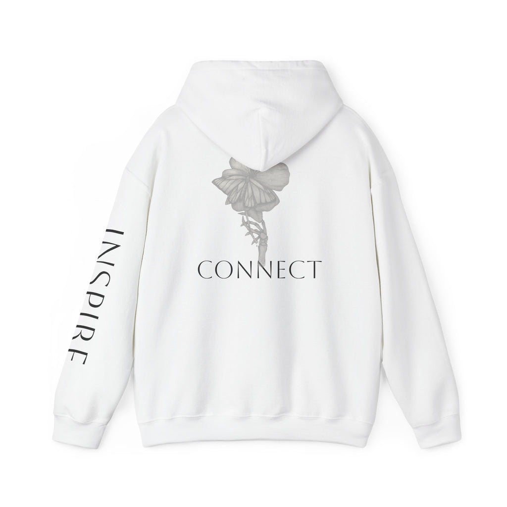 Inspire & Connect Hooded Sweatshirt - Cozy Motivational Apparel for Self-Care