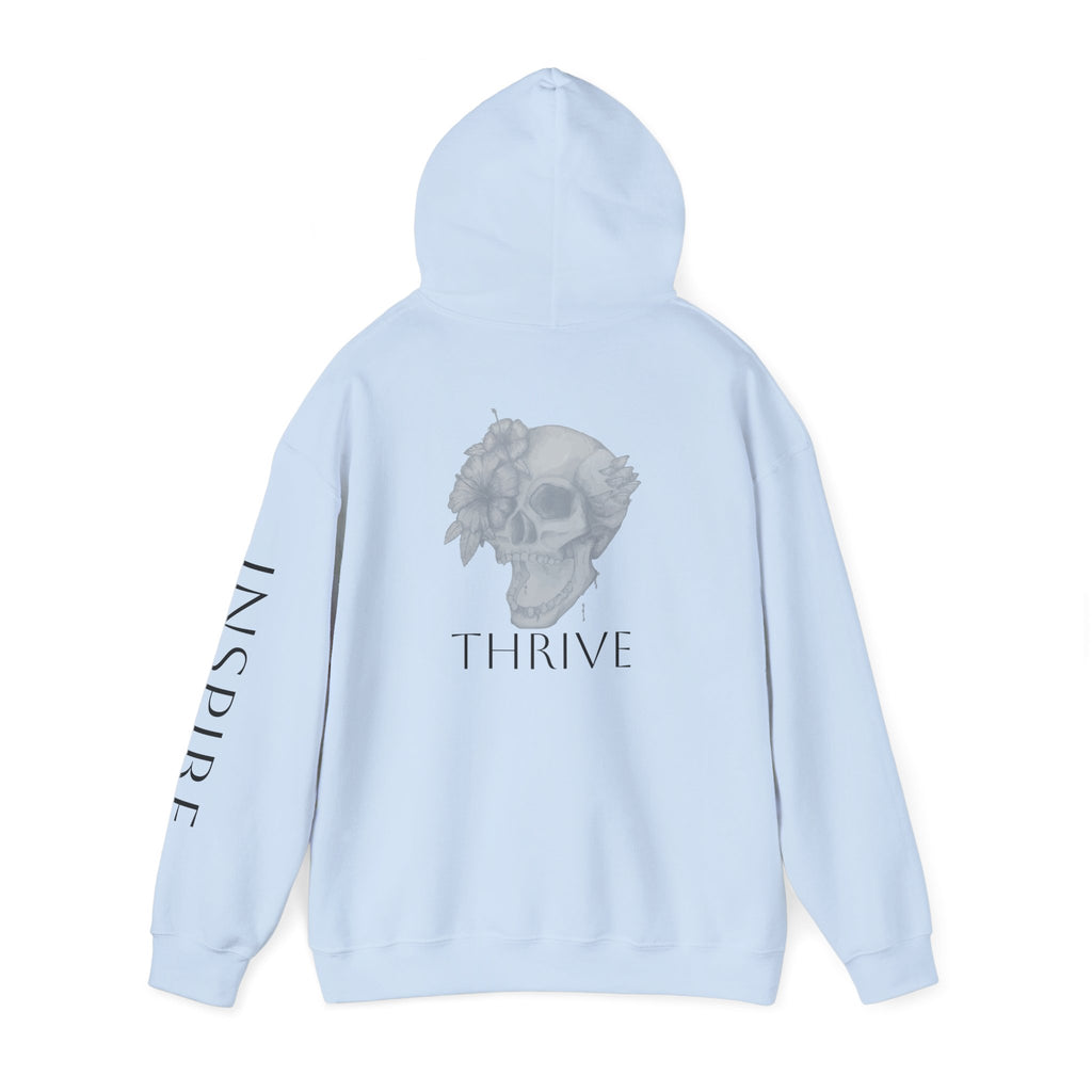 Inspire & Thrive Hooded Sweatshirt - Cozy Motivational Apparel for Self-Care