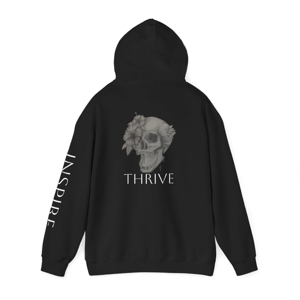 Inspire & Thrive Hooded Sweatshirt - Cozy Motivational Apparel for Self-Care