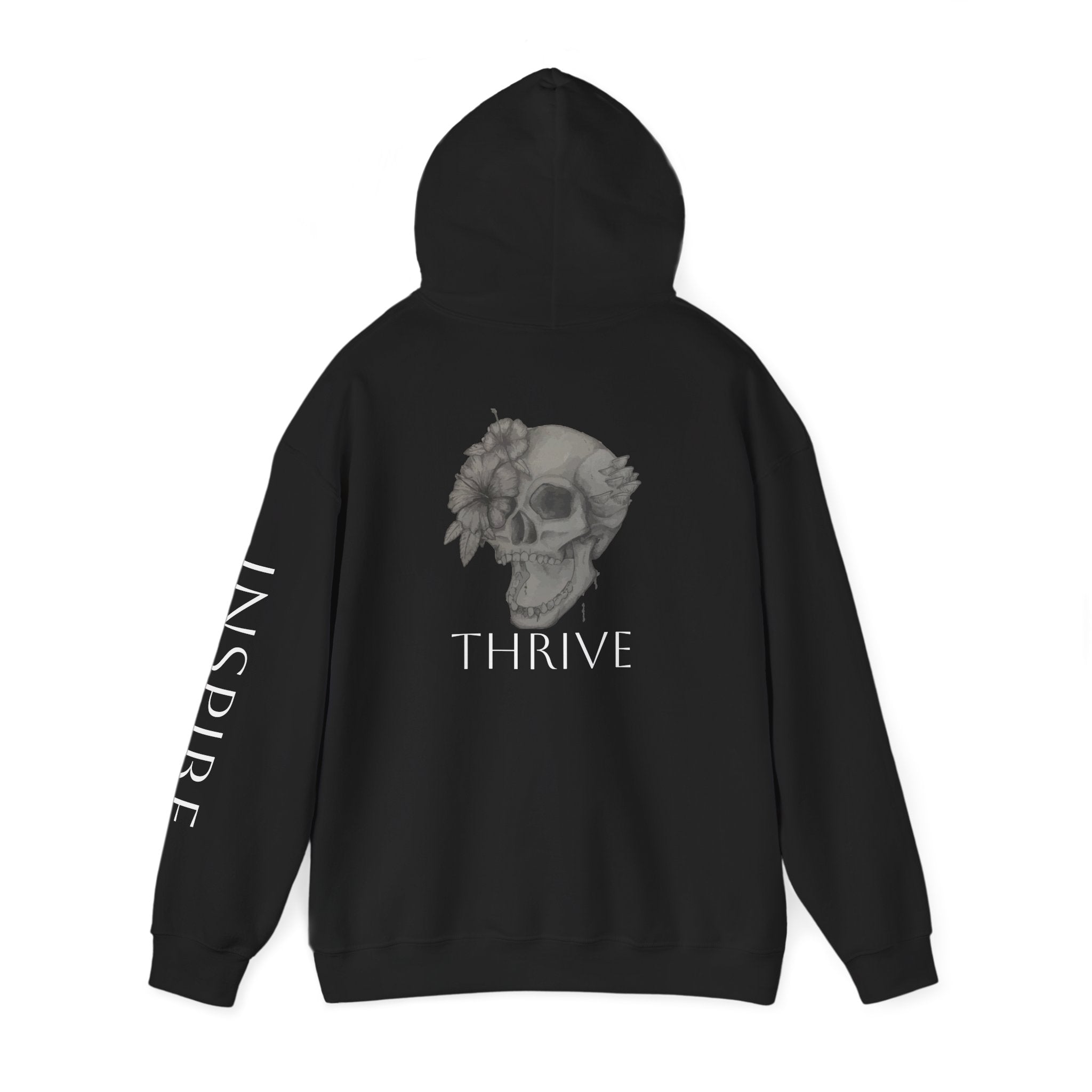 Inspire & Thrive Hooded Sweatshirt - Cozy Motivational Apparel for Self-Care