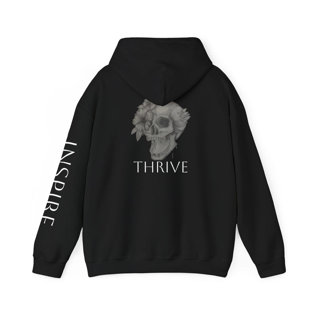 Inspire & Thrive Hooded Sweatshirt - Cozy Motivational Apparel for Self-Care