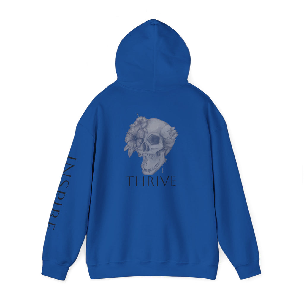 Inspire & Thrive Hooded Sweatshirt - Cozy Motivational Apparel for Self-Care