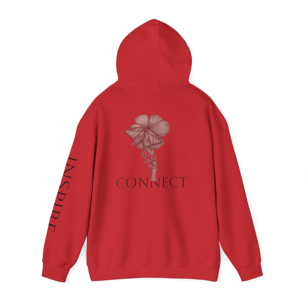 Inspire & Connect Hooded Sweatshirt - Cozy Motivational Apparel for Self-Care