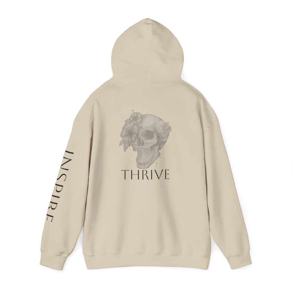 Inspire & Thrive Hooded Sweatshirt - Cozy Motivational Apparel for Self-Care