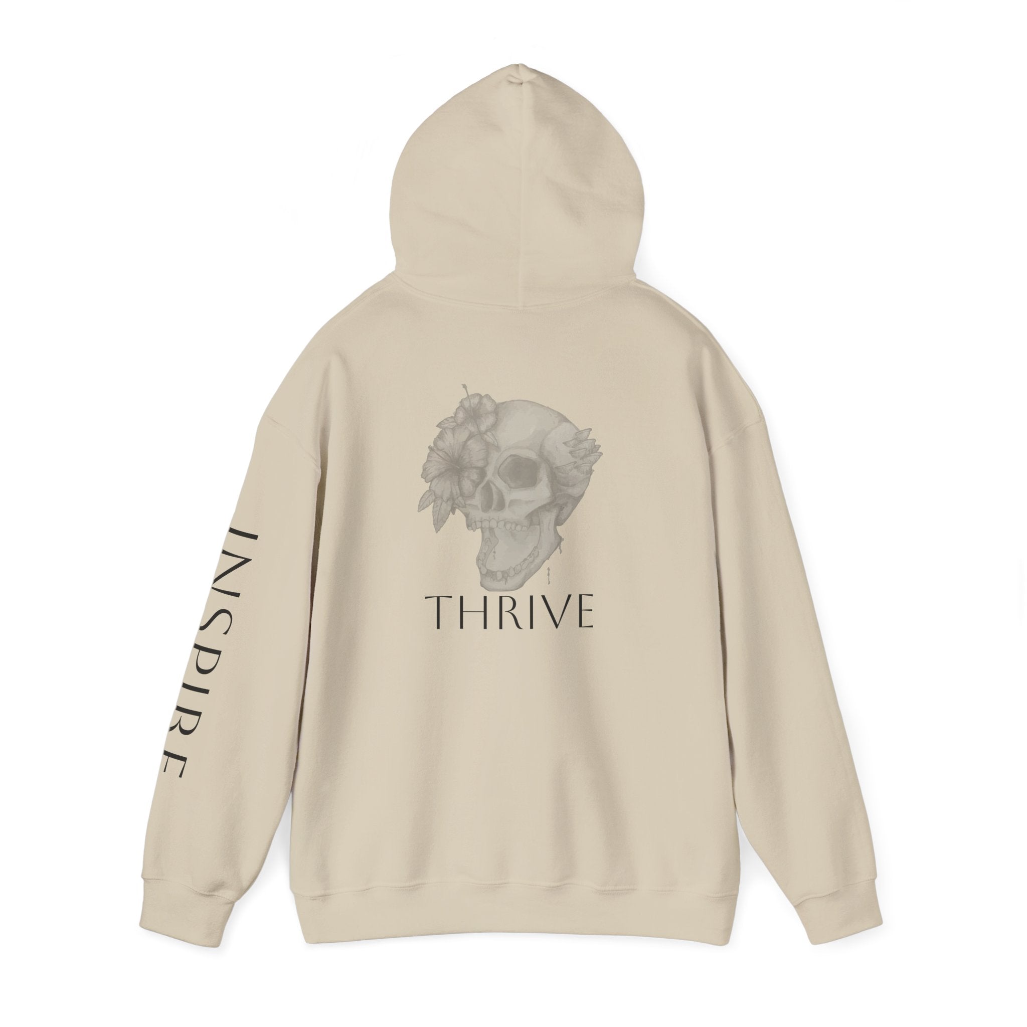 Inspire & Thrive Hooded Sweatshirt - Cozy Motivational Apparel for Self-Care