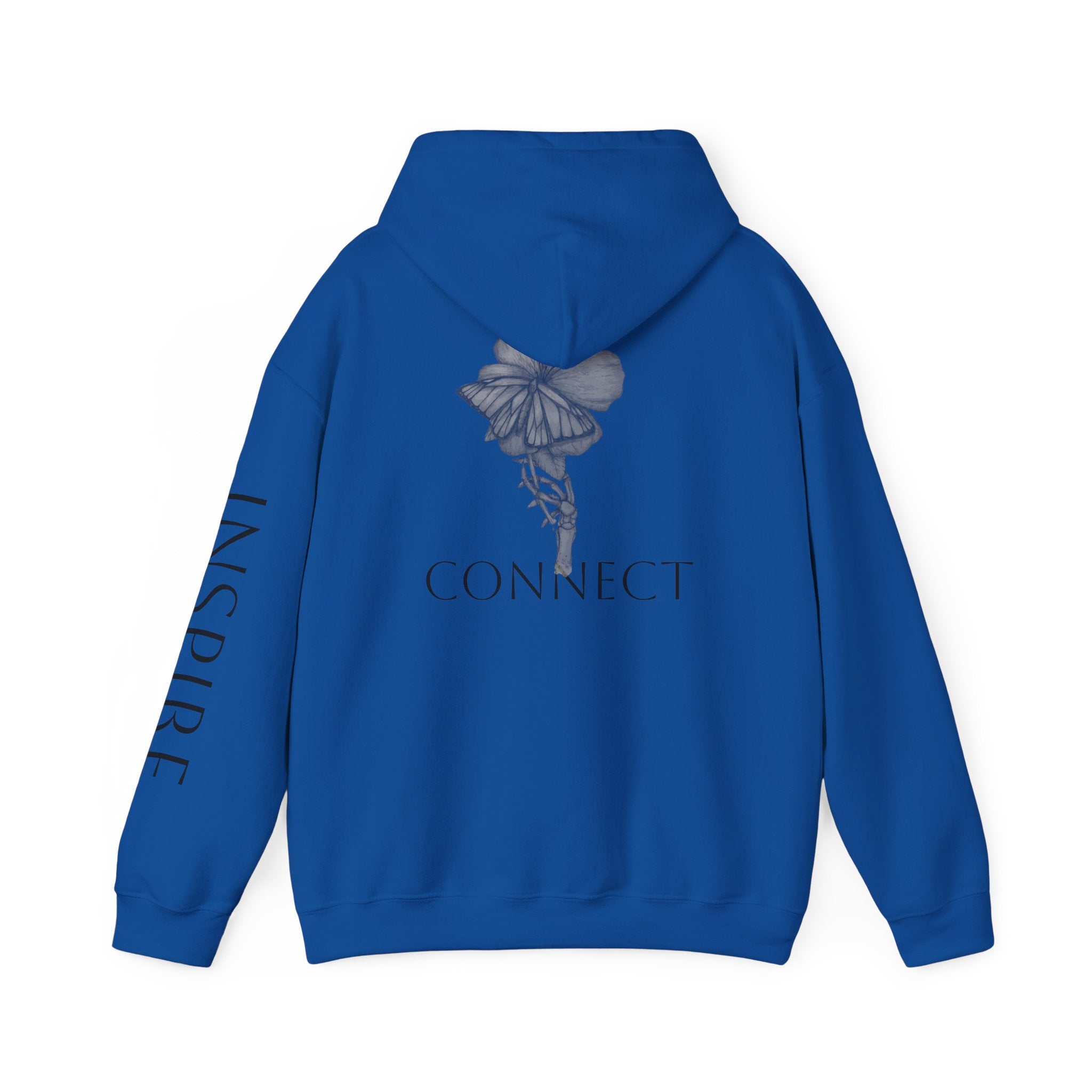 Inspire & Connect Hooded Sweatshirt - Cozy Motivational Apparel for Self-Care